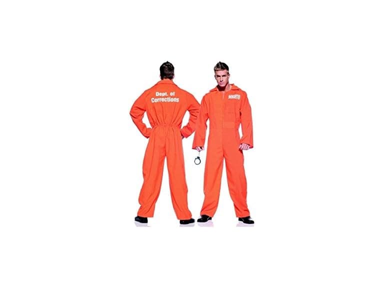 Underwraps Prison Adult Costume Jumpsuit - Image 1