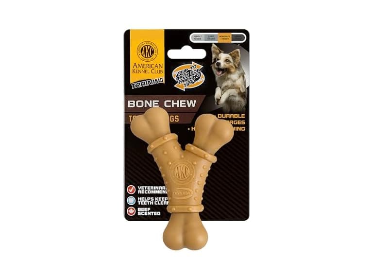 AKC Training Dog Chew Toy, Nylon Y-Shaped Bone - Image 1