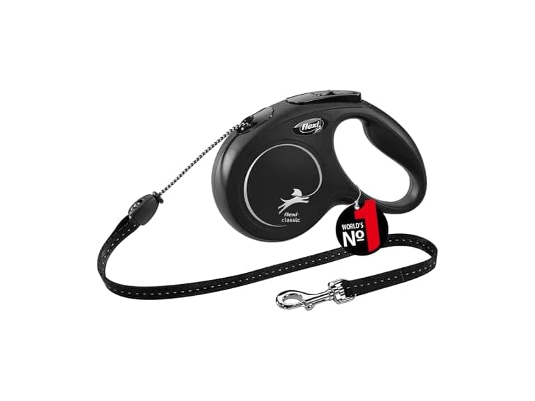 Flexi New Classic Retractable Lead, M Cord Black - Image 1