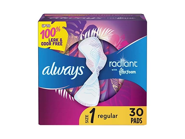 Always Radiant Feminine Pads For Women 30Ct - Image 1