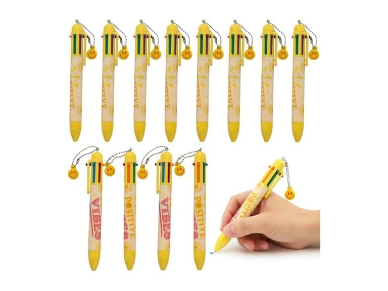 Fun Express Positive Vibes Shuttle Pens Face Charm - Image 1