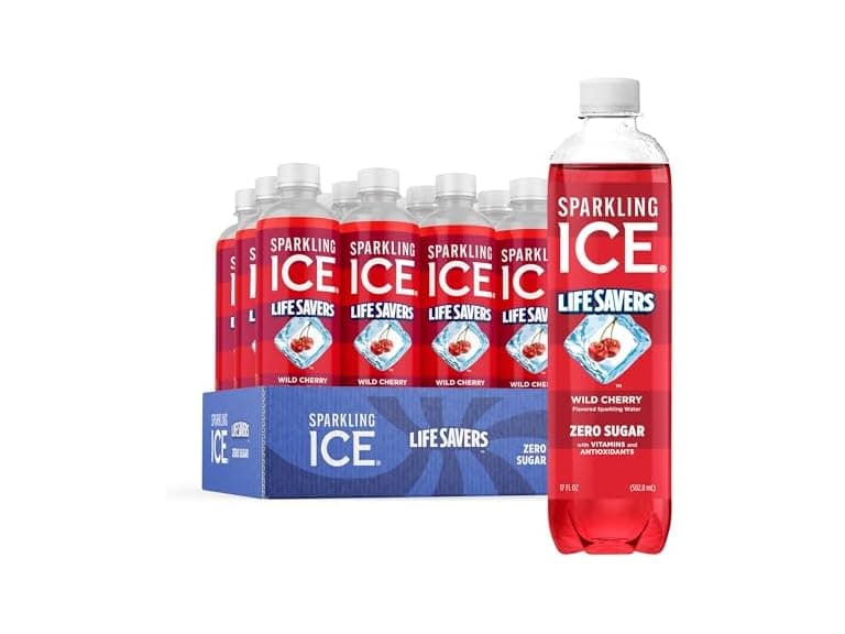 12PK Sparkling Ice LIFESAVERS Wild Cherry, Zero Sugar - Image 1