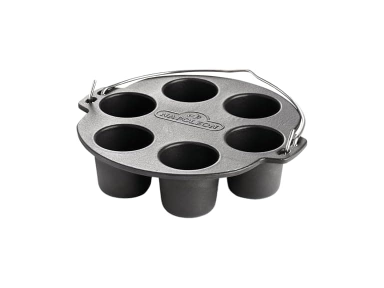Napoleon Cast Iron Muffin Pan Insert – 6-Compartment Design - Image 1