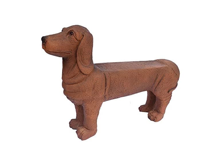 Santa's Workshop Inc. 32" Coldcast Dachshund Bench - Image 1