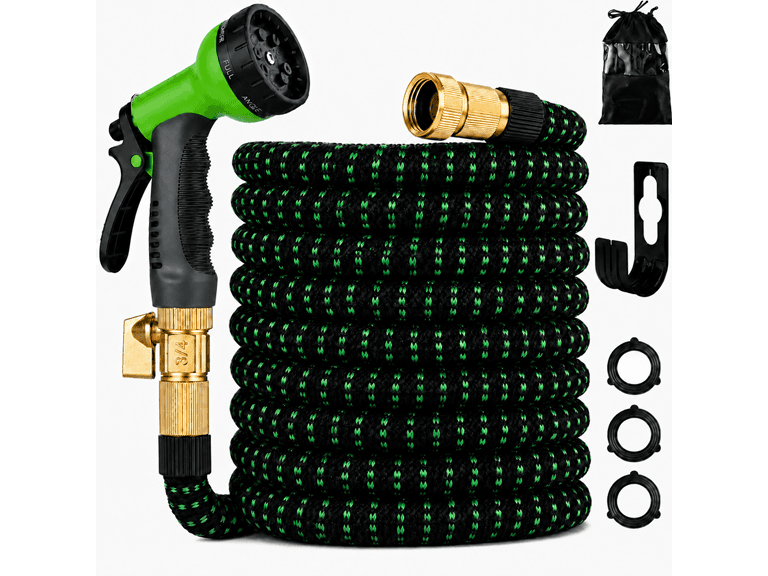 100ft Expandable Garden Hose w/ Nozzle - Image 1