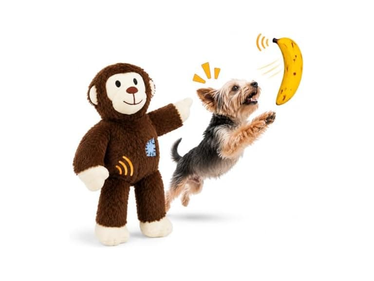 Lewind Dog Squeak Toys Monkey Banana - Image 1