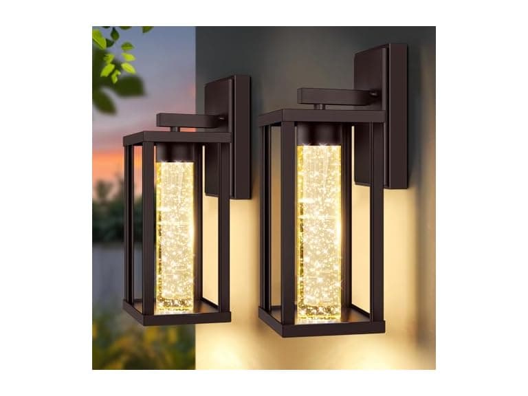Brightever B0DP4C15BJ Outdoor Wall Light Brown 2-Pack - Image 1