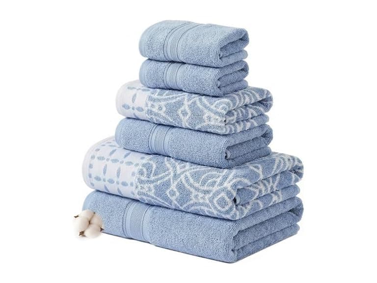 Modern Threads Monroe 6-Piece 100% Cotton Towel Set - Image 1