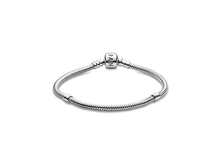 PANDORA Jewelry Iconic Moments Snake Chain Charm Sterling Silver Bracelet, 7.1" (Open Box) - Image 1