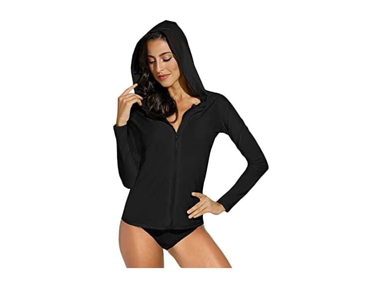 BesserBay Women (L) Half Zipper Rashguard Rash Top - Image 1
