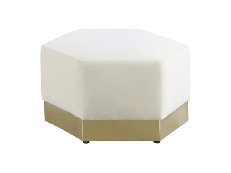 Marquis Velvet Upholstered Ottoman - Image 1