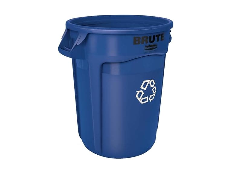 32G Blue Recycling Vented Trash Container - Image 1