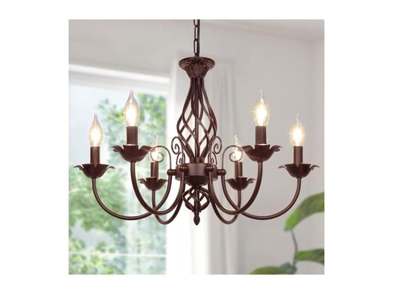 VerRon 6-Light Farmhouse Candle Chandelier - Image 1