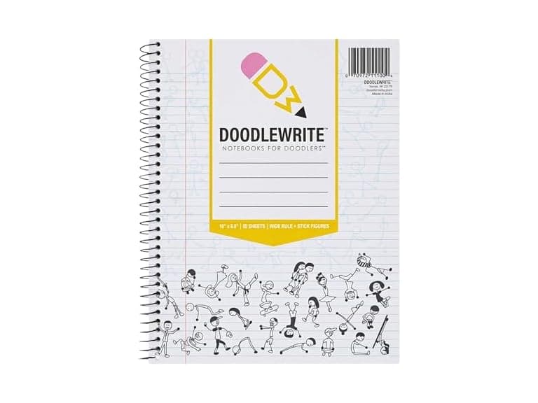 DoodleWrite Wide Ruled Spiral Notebooks - Image 1