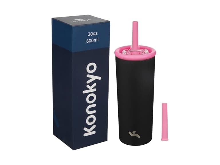 Konokyo 20oz Insulated Lid Straw Tumbler - Image 1
