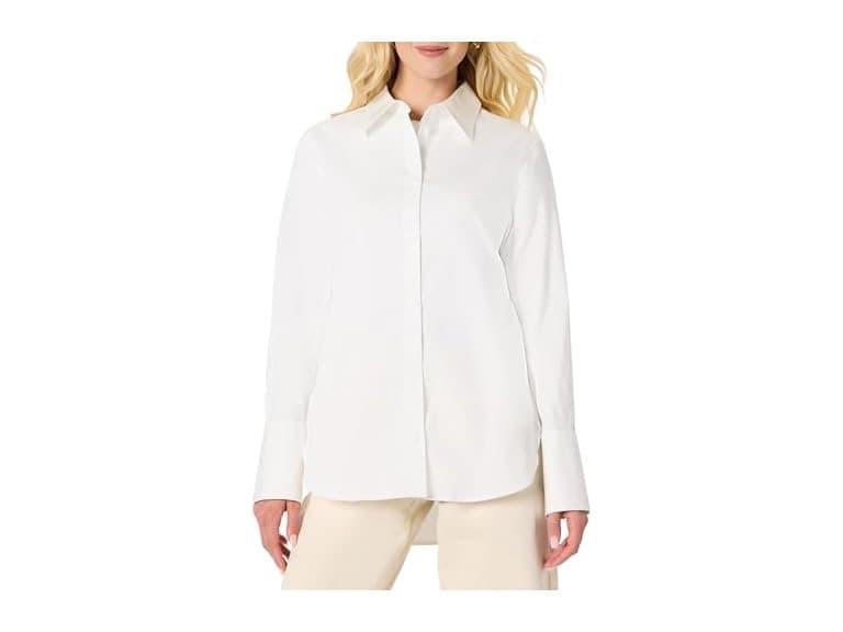 Amazon Essentials Women Oversized Stretch Poplin Shirt - Image 1