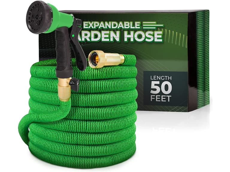 Expandable Garden Hose 50ft w/ 8 Nozzle - Image 1