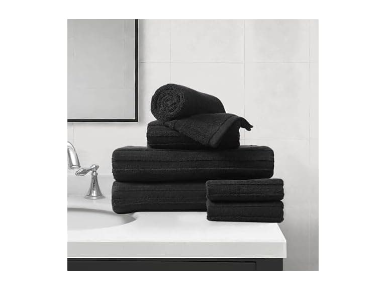 Nine West Sofia Bath Towel 6-Pcs Set Black - Image 1