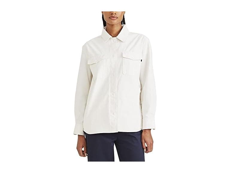 Dockers Women Relaxed Long Sleeve Shirt Jacket - Image 1