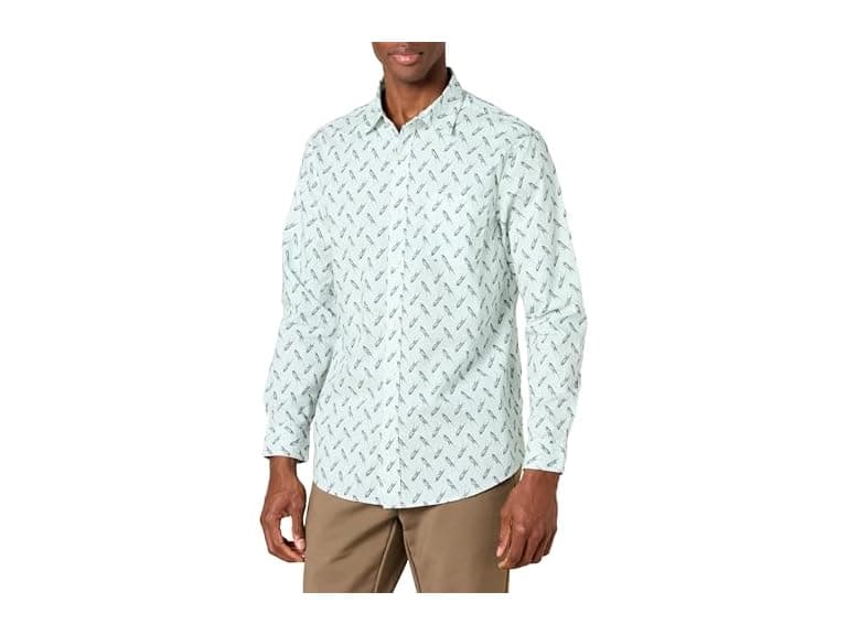Amazon Essentials Men Long Sleeve Stretch Poplin Shirt - Image 1
