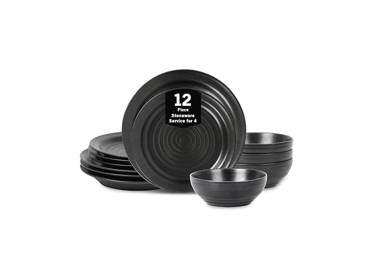 Stone Lain Orbit 12-Piece Dinnerware Stoneware Set - Image 1