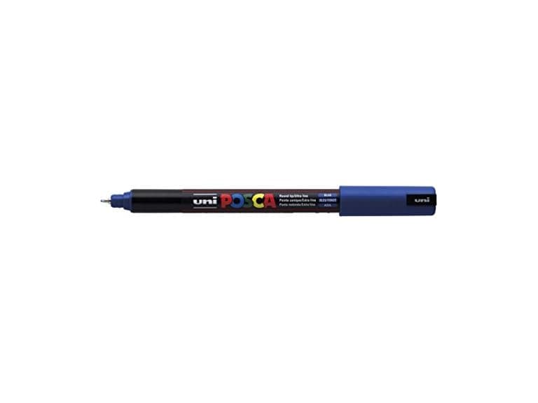 Posca Acrylic Paint Marker, PC-1MR Ultra Fine Blue - Image 1