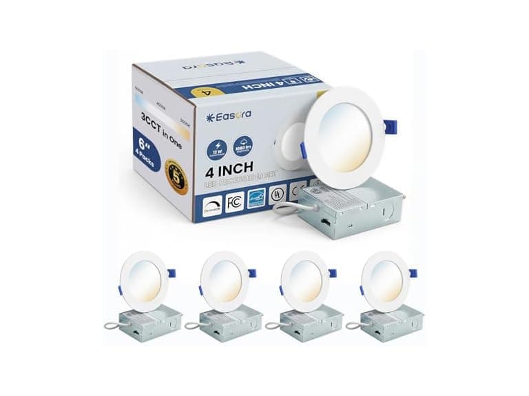 4" Recessed Lights 4 Pack 2700K-5000K - Image 1