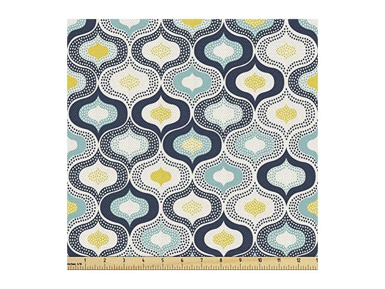 Ambesonne Modern Fabric by The Yard, Geometric Morrocan - Image 1