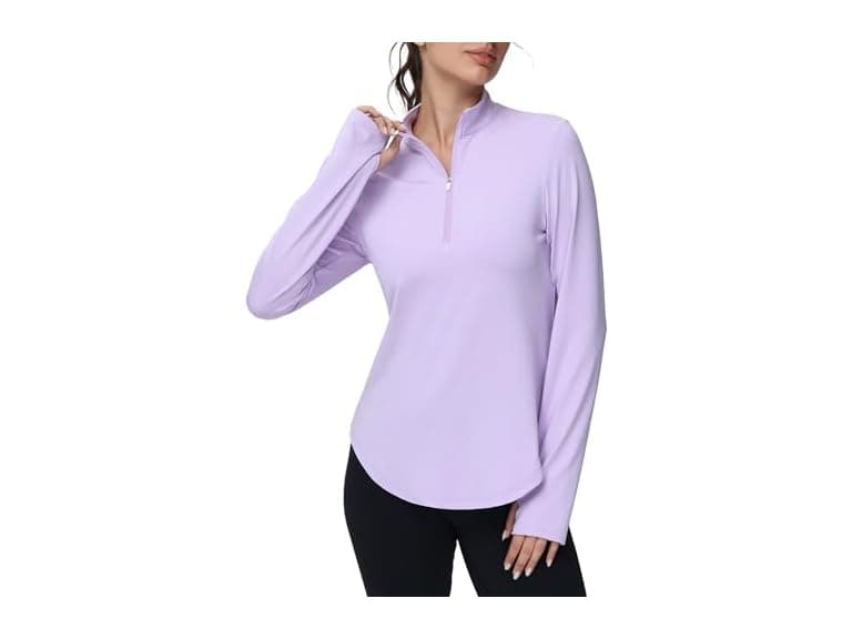 Ggov Women Golf Polo Long Sleeve Workout V Shirts - Image 1
