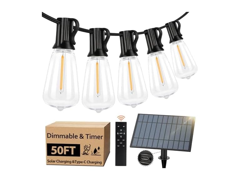 Bosceos 50FT Solar String Lights - Image 1