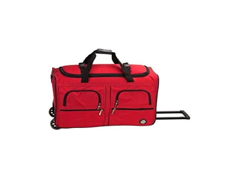Rockland Rolling Duffel Bag Red - Image 1