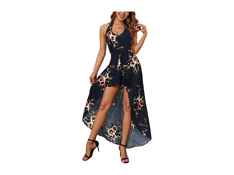 Kormei Women (M) Scoop Neck Halter Backless Dress - Image 1