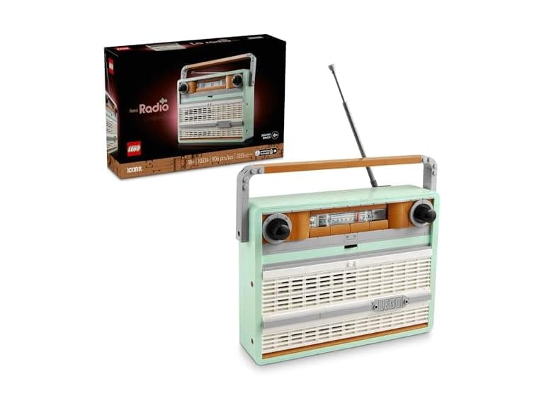 Lego Icons Retro Radio Building Set for Adults - Image 1