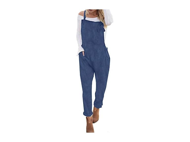 StyleDome Women (L) Overall Trousers Dark Blue - Image 1
