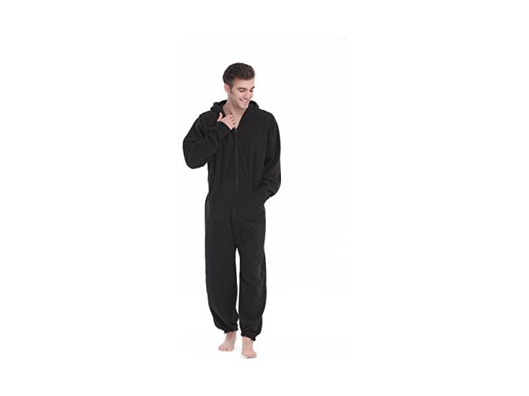 Xmascoming Women (XL) Men's Hooded Fleece Pajamas - Image 1