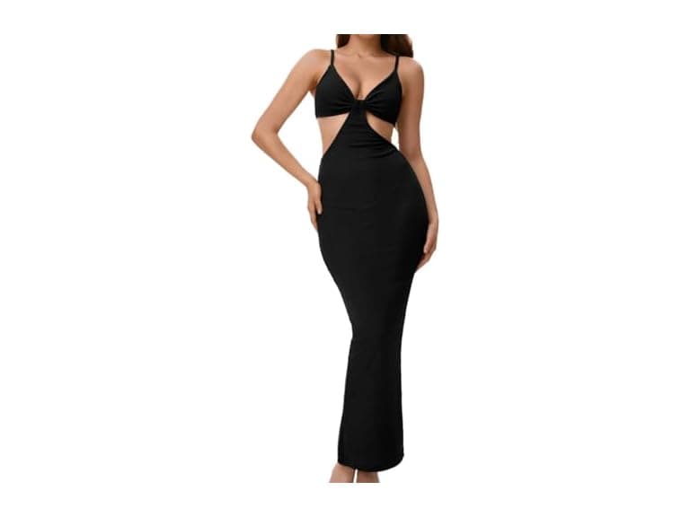 Floerns Women (S) Summer Cut Out V Neck Hem Dress - Image 1