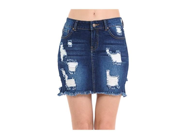 WAX Jean Women (L) Wax Women's Juniors Short Skirt - Image 1
