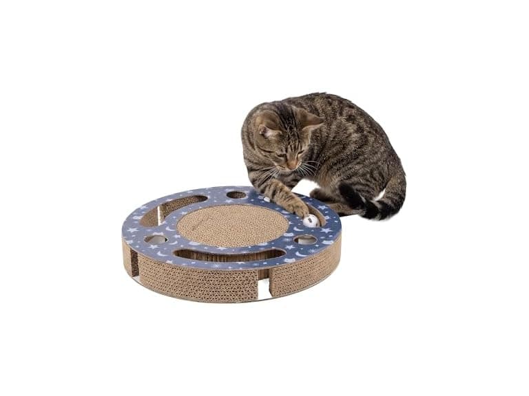 Kitty City Starry Night Corrugate Cat Scratcher - Image 1