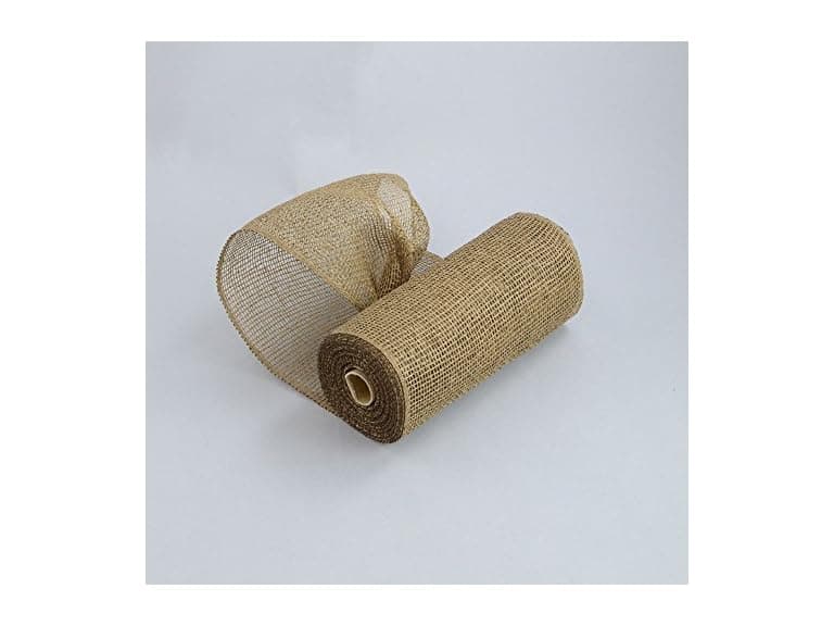 10" Wide Poly Burlap Mesh No Foil Chocolate - Image 1