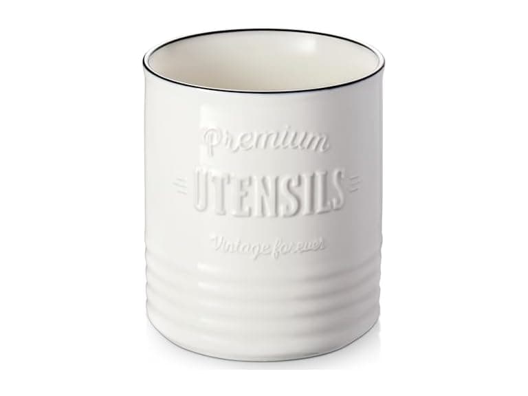 White Kitchen Utensil Holder - Image 1