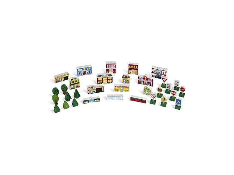 Melissa & Doug Wooden Town Play Set - Image 1