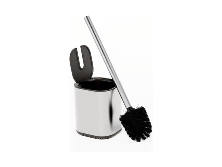 Home Zone Living Toilet Brush with Automatic Lid - Image 1
