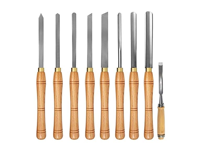 8 Piece Wood Lathe Chisel Set, HSS Steel Wood - Image 1
