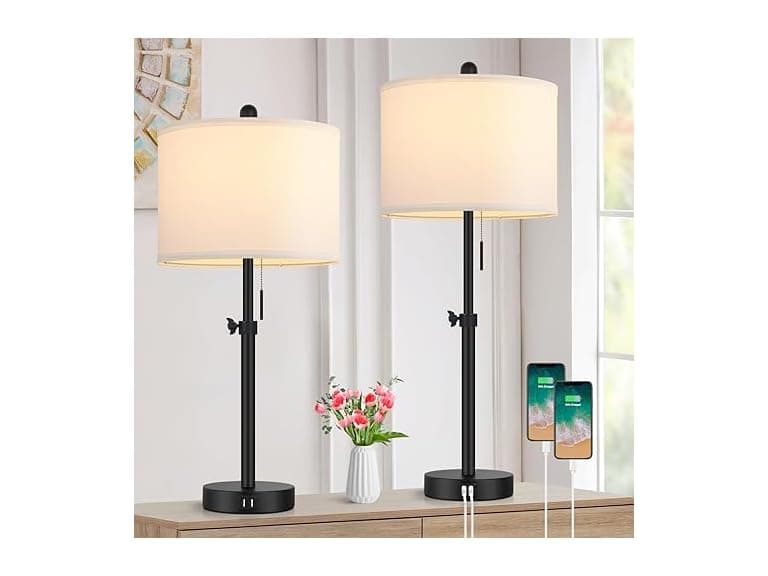 Kondras Table Lamp for Bedroom Set of 2 - Image 1