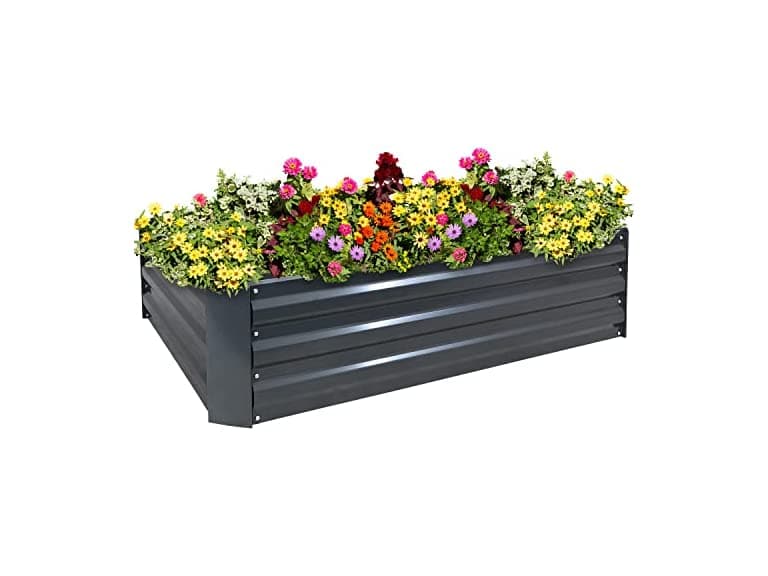 Sunnydaze 47" Steel Raised Garden Bed - Image 1