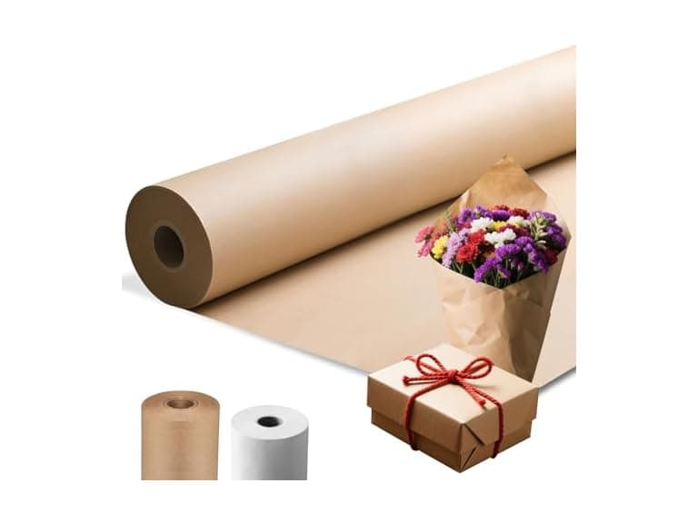 MAXTBEE 48" × 2400"(200') Thickened Brown Kraft Paper Roll - Image 1