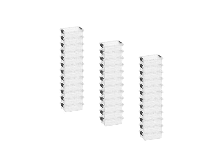 Superio Clear Storage Boxes with Lids, 1.27 Quart 36 Pack - Image 1