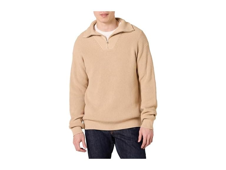 Amazon Essentials Men Quarter-zip Rib-knit Sweater - Image 1