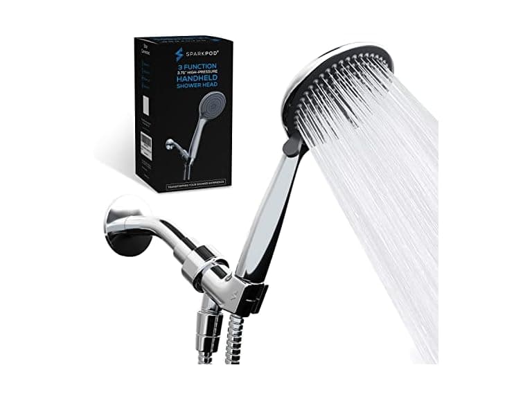 3-Function Handheld Shower Head w/ Hose - Image 1