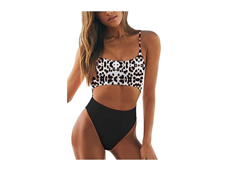 Meyeeka Women (M) Scoop Neck Cut Out Lace Swimsuit - Image 1